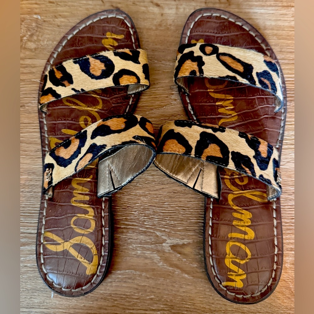 Sam Edelman Size 6.5 Leopard slides